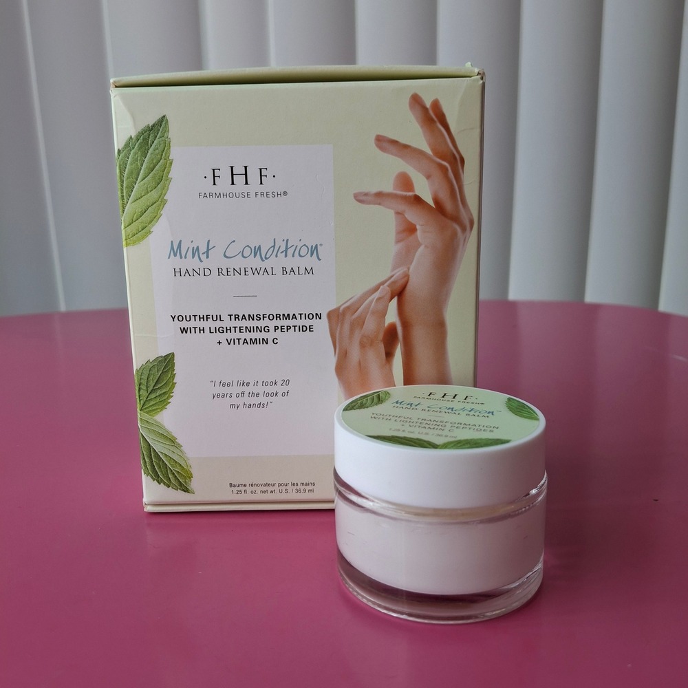 Farmhouse Fresh Mint Condition Hand Renewal Balm 1.25 oz Vitamin C Peptides